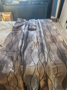 silver curtains