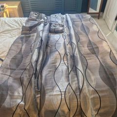silver curtains
