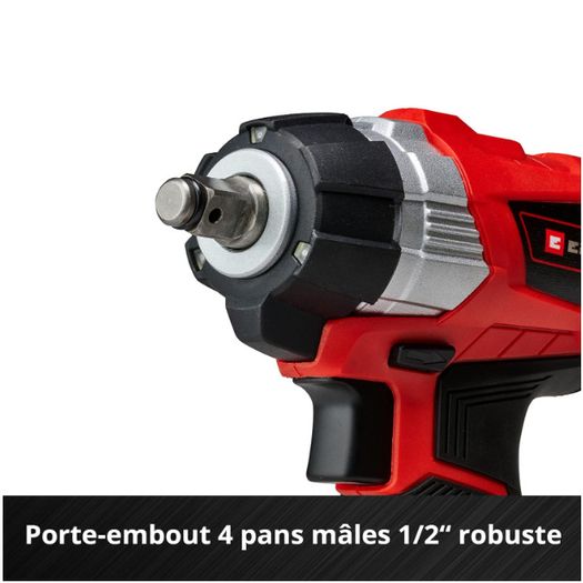 Einhell Professional Cordless Impact Wrench TP-CW 18 Li BL Solo Power X-Change (18 V, 215 Nm, Brushless, External Square Socket, Bit Adapter, LED Light, Battery Not Included)