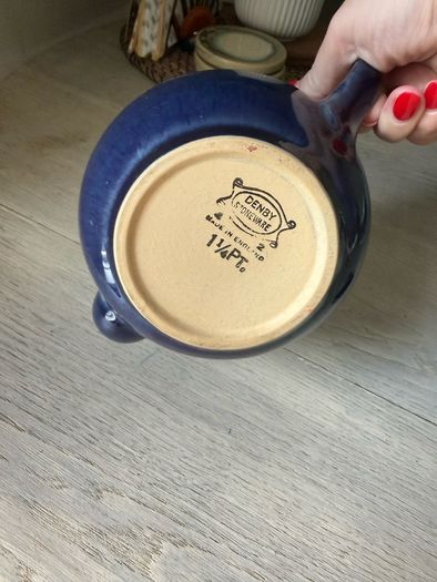 Dark blue Denby Teapot