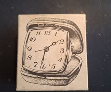 Vintage travel clock box
