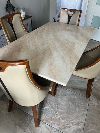 Marble table and 4 chairs