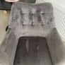 x2 grey velvet dining / lounge chairs Image 2