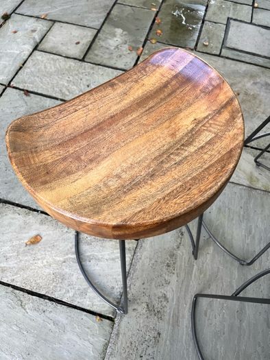 Set of three bar counter stools