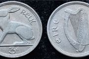 [#449] - Ireland 1967 | 3 Pence | Irish 3d | Hare | KM.12a | MS