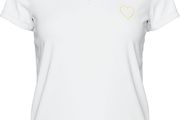PIECES Women's T-shirt Billy Tee Emb Noos Bc, V-neck, white, size S