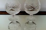 Vintage pair of cut crystal brandy snifters