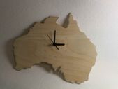 Custom Unique Bespoke Australian Shape Clock Australian Map Wooden