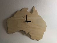 main image for ad Custom Unique Bespoke Australian Shape Clock Australian Map Wooden