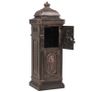 Pillar Letterbox Aluminium Vintage Style Rustproof Bronze Image 2