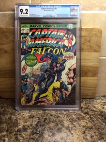 Captain America 9.2 slab comic - 1st appearance of nomad - no 180 - 1974