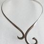 Vintage 1980s Sterling Silver 925 Torque Spiral Collar Necklace 37g Image 7
