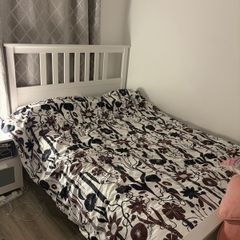 IKEA HEMNES Double Bed Frame with Mattress