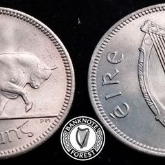 [#2366] - Ireland 1968 | Irish 1s | One Shilling | Bull | KM.14a
