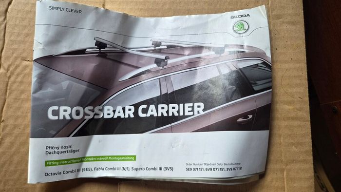 Skoda Roofrail Crossbars