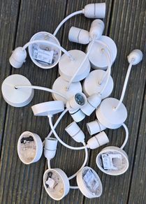 12 Pendant Set Light Fitting White