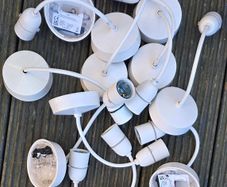 12 Pendant Set Light Fitting White