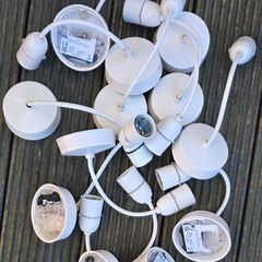 12 Pendant Set Light Fitting White