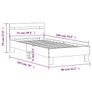 Bed Frame without Mattress with LED Lights Smoked Oak Image 7