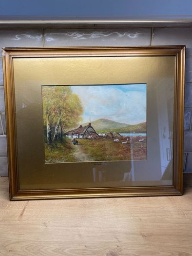 Antique Watercolour On Loch Voil 1905