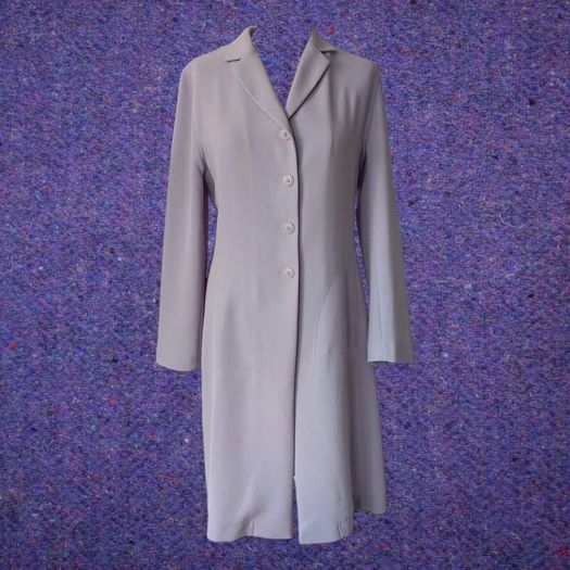 Vintage 1990s Irish designer Quin and Donnelly purple formal jacket midi length S 8 Made in Ireland