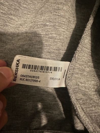 Bershka Grey Hoodie Size S