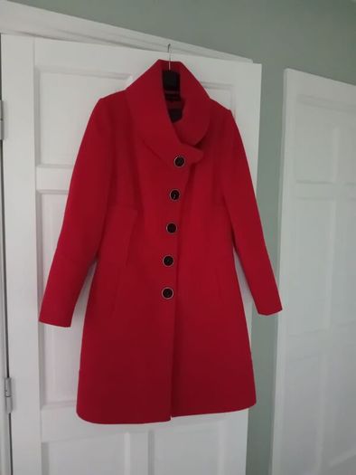 Warm Red Coat - UK 10 - Polish brand Zartex - RRP 200