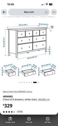 Ikea Chest of Drawers Large