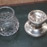 Elegant Cut Crystal & Sterling Silver Candlestick Image 3
