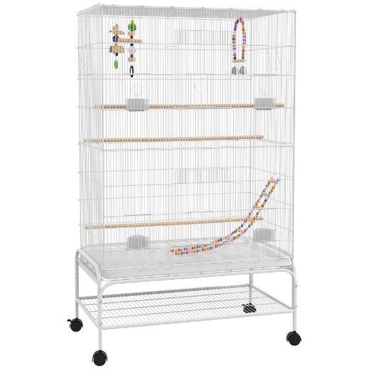 Bird Cage with Stand White