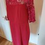 Brand new Moda at George raspberry knee length lace dress size UK16 EU44 Postage included Image 2