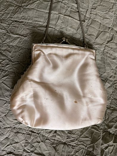 Cream Beaded Purse