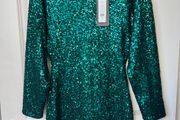 New emerald green sequin Dress French Connection UK8