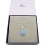 Boxed PIA Blue Chalcedony On Sterling Silver Necklace Image 10