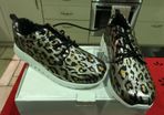Metallic leopard print trainer