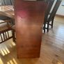 Beautiful long dark Oak Dining table and 8 chairs Image 10