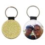 Personalised with Photos Glitter Keyrings round and heart shape Image 3