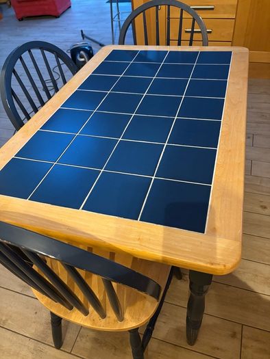 Tiled kitchen table with 4 chairs