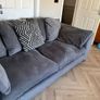 2 YR OLD DFS Grey 4-Seater Sofas x2 &Matching Footstool Image 4