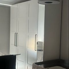 Complete ikea pax wardrobe system white