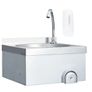 Hand Wash Sink with Faucet and Soap Dispenser Stainless Steel Image 5
