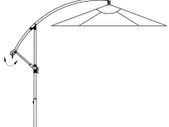 Cantilever Umbrella 3 m Sand White
