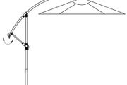 Cantilever Umbrella 3 m Sand White