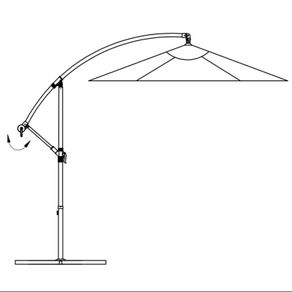 Cantilever Umbrella 3 m Sand White