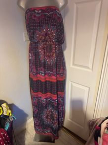 Peacocks boob tube full length maxi dress size UK20 EU48 Perfect condition Postage included