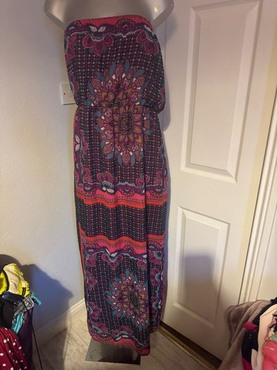 Peacocks boob tube full length maxi dress size UK20 EU48 Perfect condition Postage included