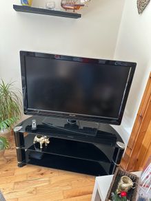 Glass TV stand