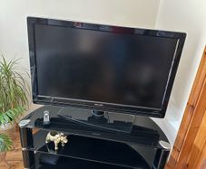 Glass TV stand