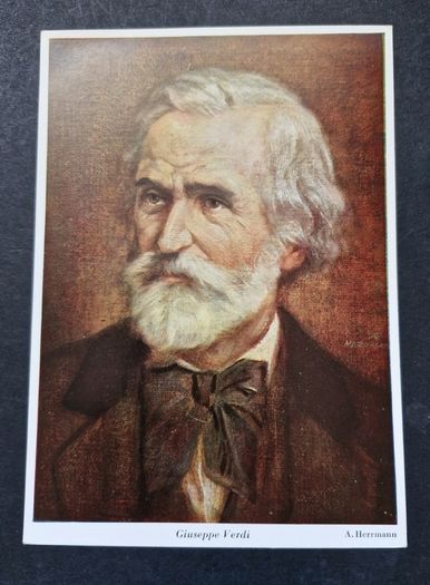 Vintage Postcard BY A. Herrmann OF Giuseppe Verdi