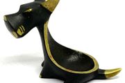 Rare Mid Century Walter Bosse Terrier dog Candle Holder